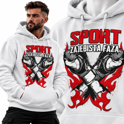 BLUZA Z KAPTUREM SPORTY WALKI  SPORT FAZA
